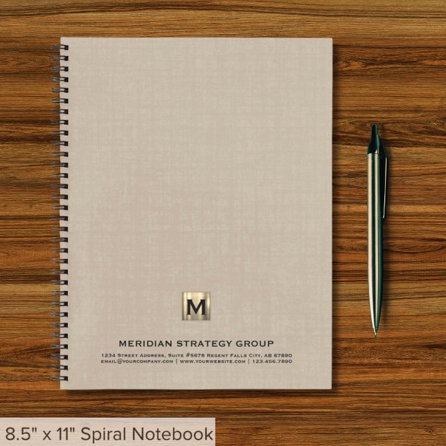 Professional Monogrammed Business Notebook (Creator Uploaded)