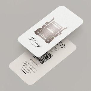 Professional Moving Logistics Truck Driver Sand Business Card