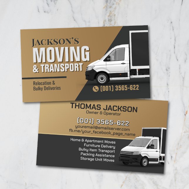 Professional Moving Services - Relocation Business Card (Creator Uploaded)