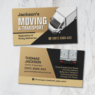 Professional Moving Services - Relocation Business Card