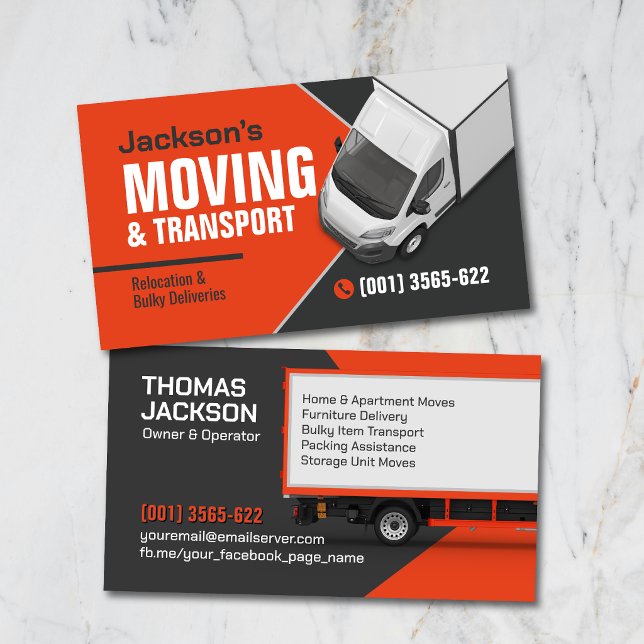 Professional Moving Services - Relocation Business Card (Creator Uploaded)