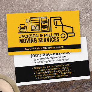 Professional Moving Services - Relocation Business Card