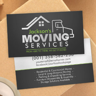 Professional Moving Services - Relocation Business Card