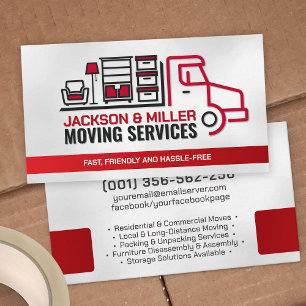 Professional Moving Services - Relocation Business Card