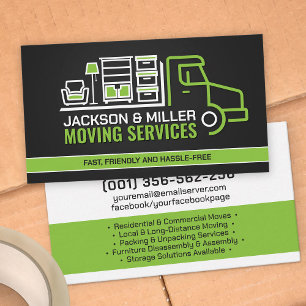Professional Moving Services - Relocation Business Card