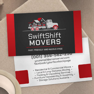 Professional Moving Services - Relocation Business Card