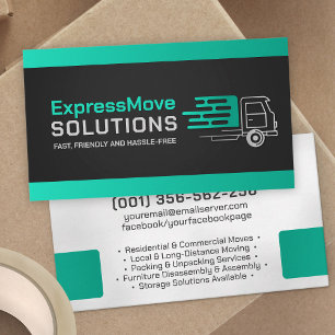 Professional Moving Services - Relocation Business Card