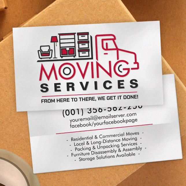 Professional Moving Services - Relocation Business Card (Creator Uploaded)
