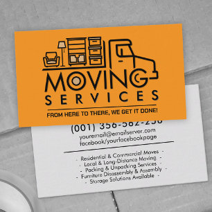 Professional Moving Services - Relocation Business Card