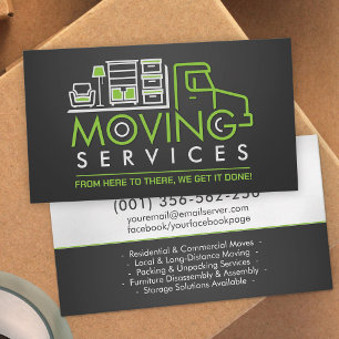 Professional Moving Services - Relocation Business Card