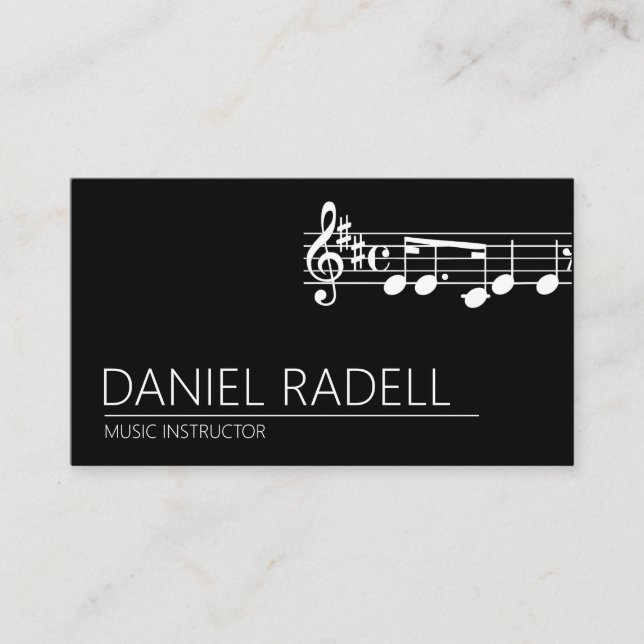 Professional Music Instructor Business Card (Front)