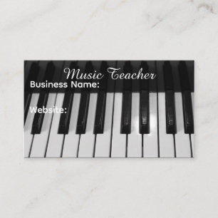 Professional Music Teacher Business Card
