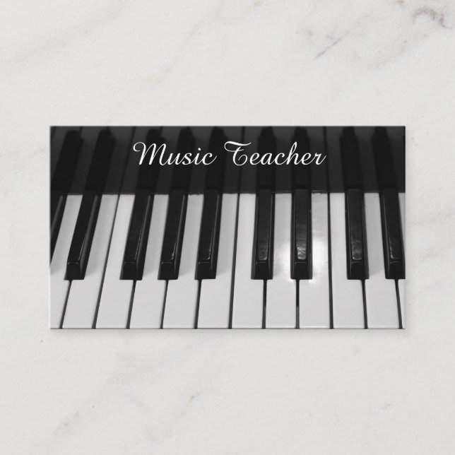 Professional Music Teacher Business Card (Front)