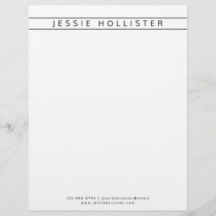 Professional Name & Info Custom Letterhead