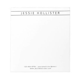 Professional Name & Info Notepad