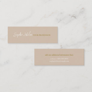 Professional Name Neutral Oat Color Calling Card