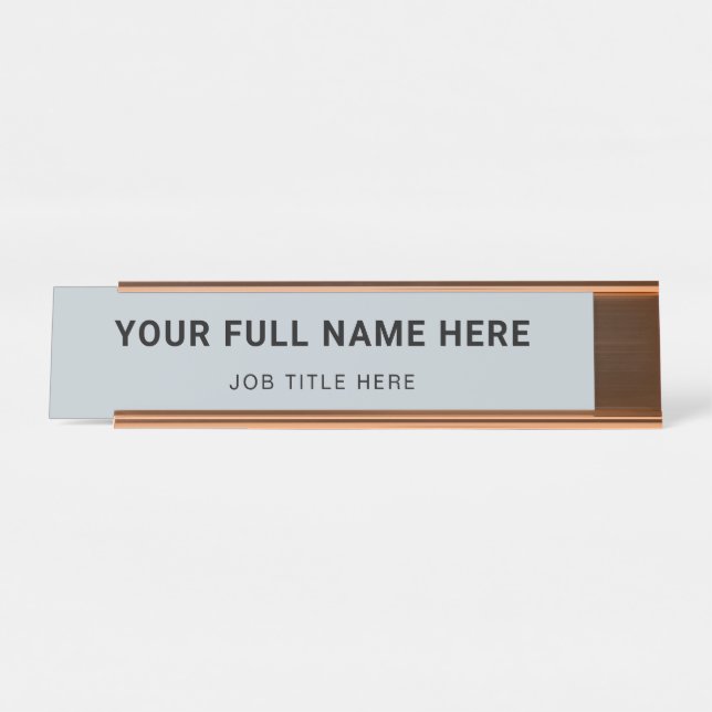 Professional Name Plate Custom with Job Title Line (Front)