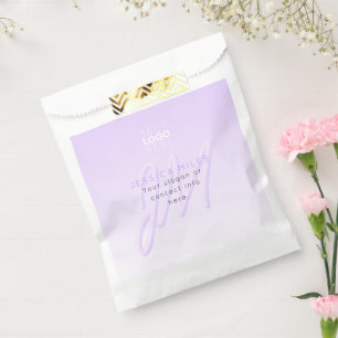 Professional Name & Slogan Template Light Purple Favour Bag