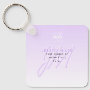 Professional Name & Slogan Template   Light Purple Key Ring