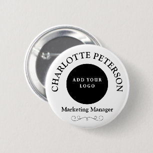 Professional Name Tag Business Logo Office Work 6 Cm Round Badge