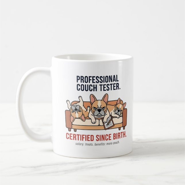 Professional Nap Expert French Bulldog Coffee Mug (Left)