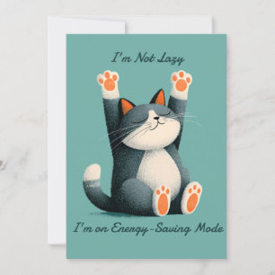 Professional Nap Taker Funny Sleeping Cat Holiday Card