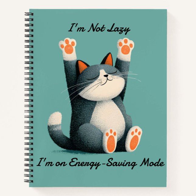 Professional Nap Taker Funny Sleeping Cat Notebook (Front)