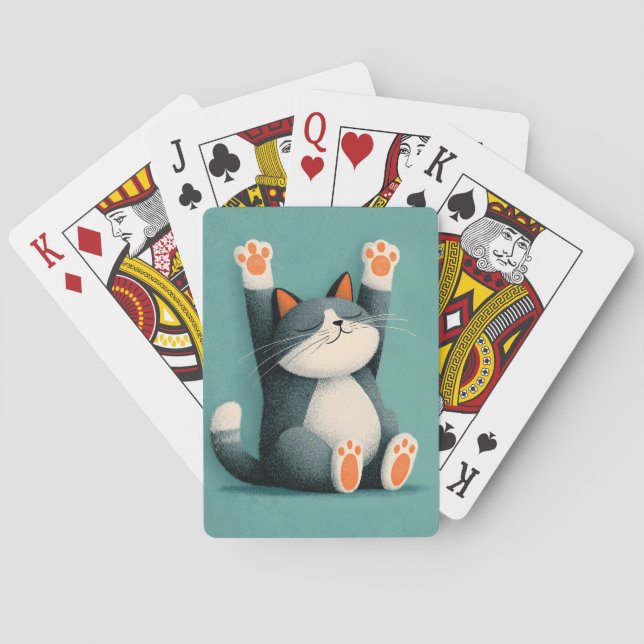 Professional Nap Taker Funny Sleeping Cat Playing Cards (Back)