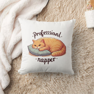 Professional Napper Cat Cosy Sleeping Kitty Cushion
