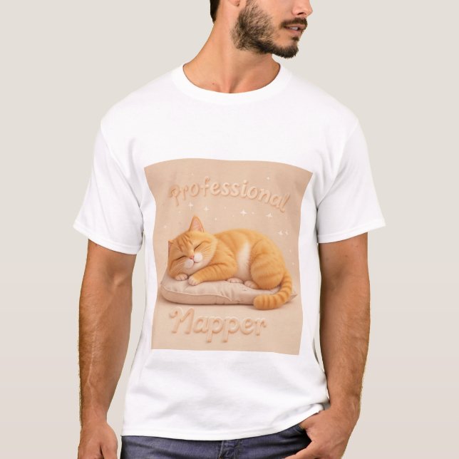 Professional Napper Cat Cute Sleeping Kitty  T-Shirt (Front)