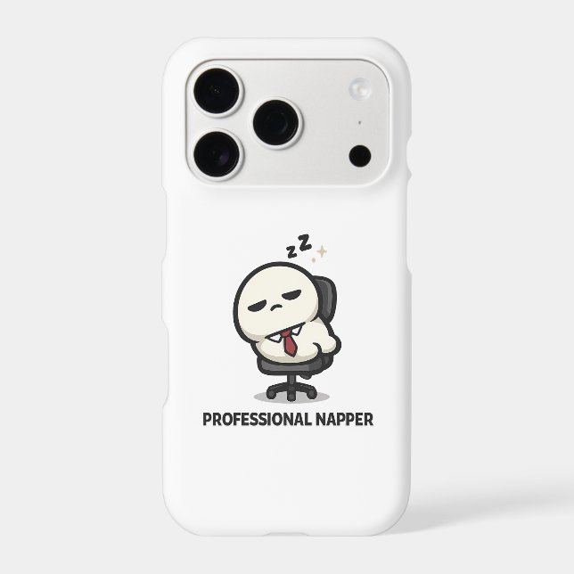 Professional Napper - Cute Tired Character Office  (Back)