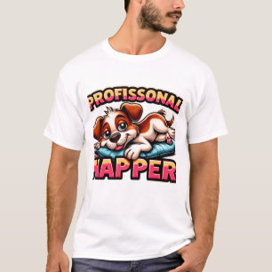 "Professional Napper" Funny Puppy Dog T-Shirt