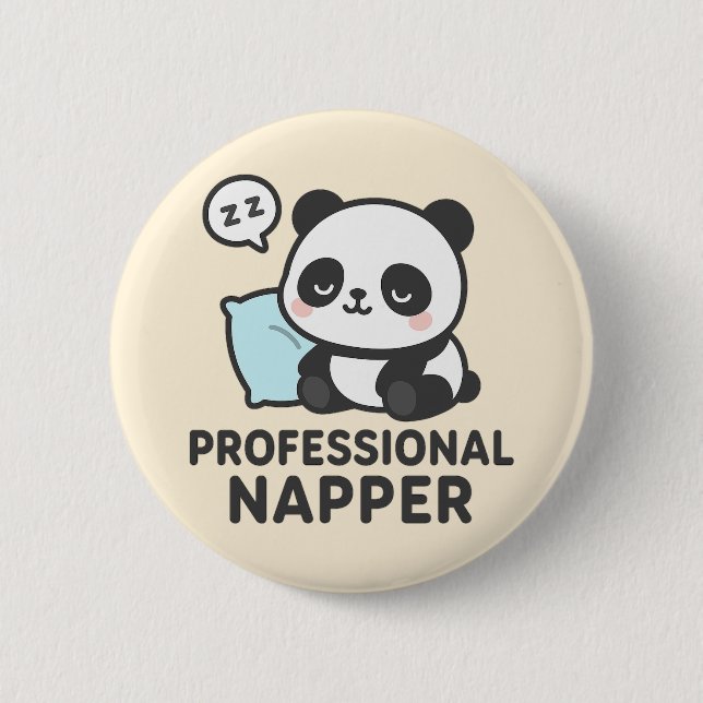 Professional Napper Panda Button (Front)