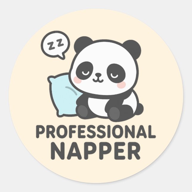 Professional Napper Panda Sticker (Front)