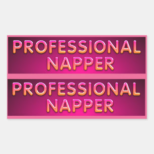 Professional Napper Typography Rectangular Sticker