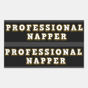 Professional Napper Typography Rectangular Sticker