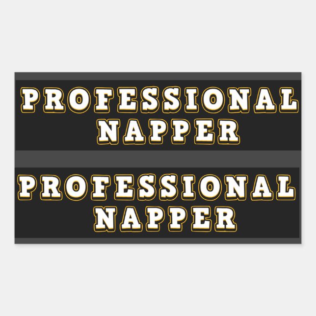 Professional Napper Typography Rectangular Sticker (Front)