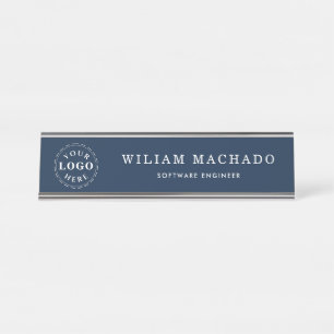 Professional Navy Blue Name Plate for Software Egr