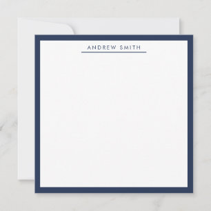 Professional Navy Blue Simple Line Modern Elegant Card