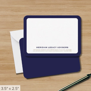 Professional Navy Blue Typographic Business Card
