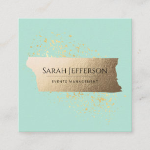 Professional	Neo Mint Modern Elegant Minimalist Square Business Card