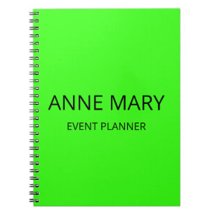 Professional Neon Green Elegant Colourful Bright Notebook