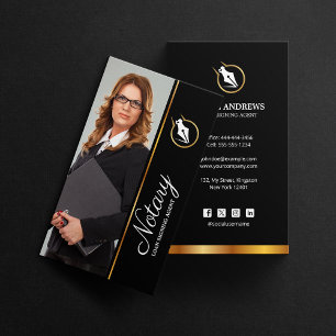 Professional Notary Loan Signing Agent Consultant Business Card