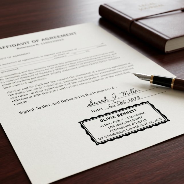 Professional Notary Public | Custom Name & Commiss Self-inking Stamp (Creator Uploaded)