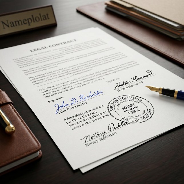 Professional Notary Public | Custom Name & Commiss Self-inking Stamp (Creator Uploaded)