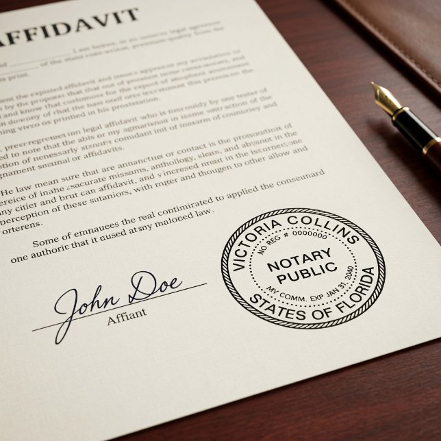 Professional Notary Public | Custom Name & Commiss Self-inking Stamp (Creator Uploaded)