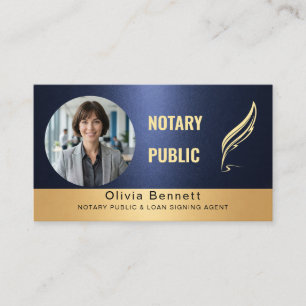Professional Notary Public Photo Business Card