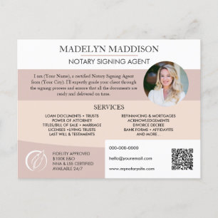 Professional Notary Service Marketing Promotional Postcard