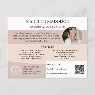 Professional Notary Service Marketing Promotional Postcard