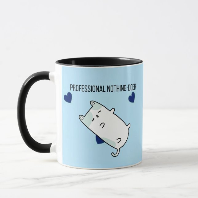 Professional Nothing-Doer | Funny Mini Dog Coffee  Mug (Left)